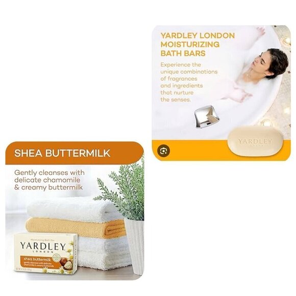 3 Yardley® London Shea Buttermilk Bar Soap NOURISHING Bath BAR 4.25oz - Picture 7 of 11